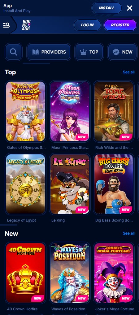 Boomerang Mobile Casino