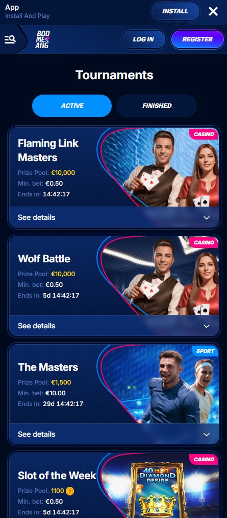 Boomerang Casino Tournaments